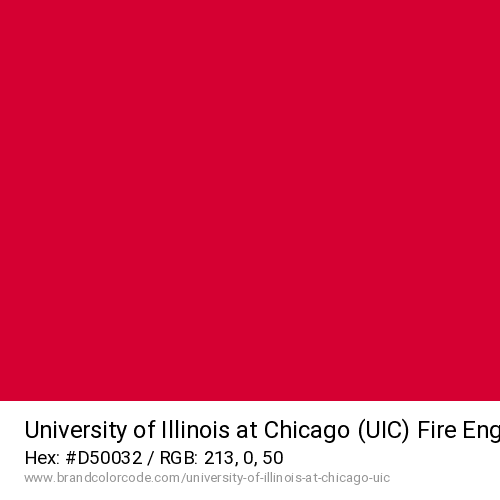 University of Illinois at Chicago (UIC)'s Fire Engine Red color solid image preview