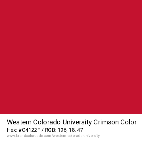 Western Colorado University's Crimson color solid image preview