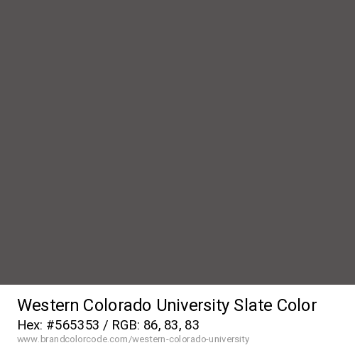 Western Colorado University's Slate color solid image preview