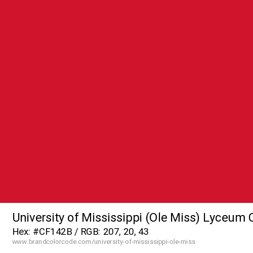 University of Mississippi (Ole Miss)'s Lyceum color solid image preview