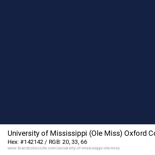 University of Mississippi (Ole Miss)'s Oxford color solid image preview