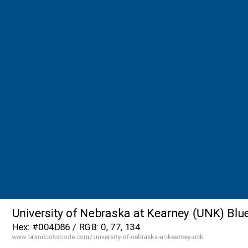 University of Nebraska at Kearney (UNK)'s Blue color solid image preview