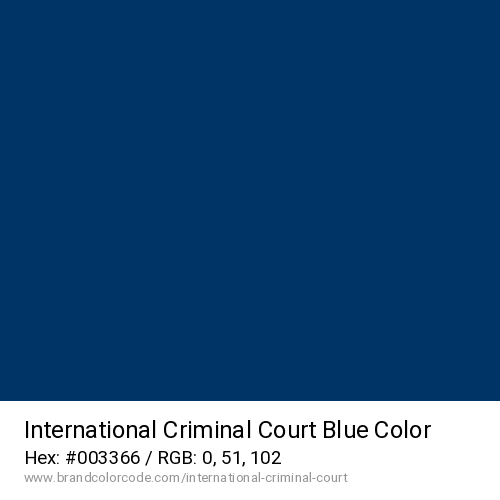 International Criminal Court's Blue color solid image preview