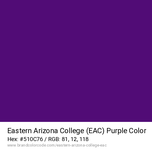 Eastern Arizona College (EAC)'s Purple color solid image preview