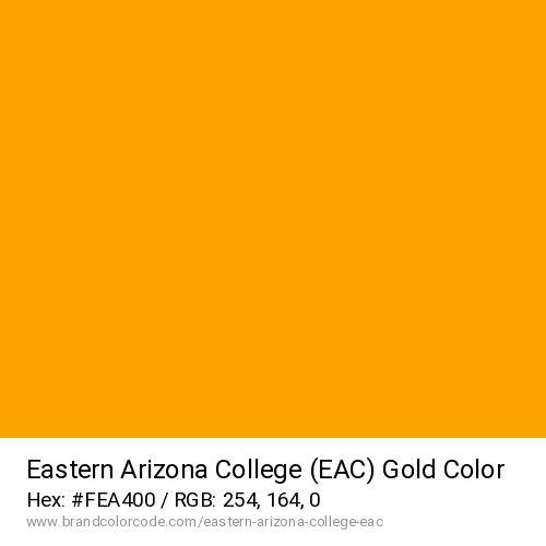 Eastern Arizona College (EAC)'s Gold color solid image preview