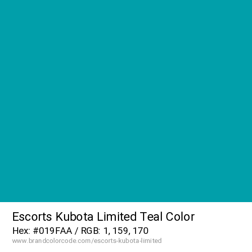 Escorts Kubota Limited's Teal color solid image preview
