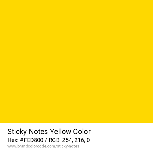 Sticky Notes's Yellow color solid image preview