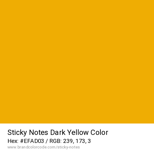 Sticky Notes's Dark Yellow color solid image preview