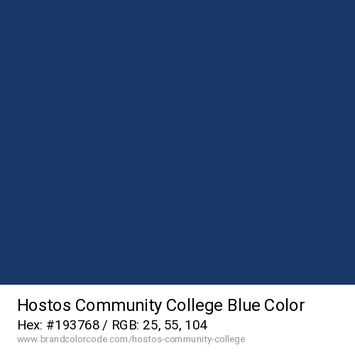 Hostos Community College's Blue color solid image preview