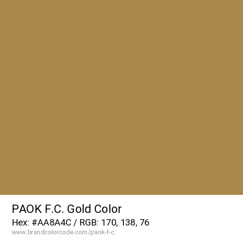 PAOK F.C.'s Gold color solid image preview
