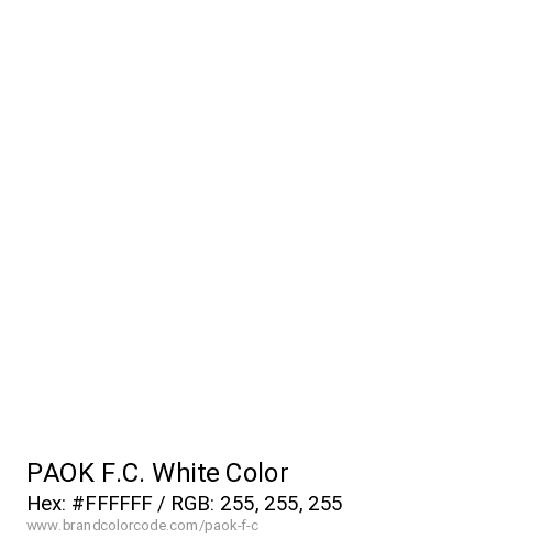 PAOK F.C.'s White color solid image preview