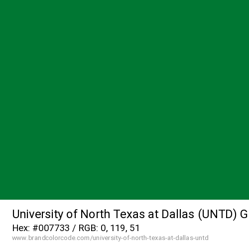 University of North Texas at Dallas (UNTD)'s Green color solid image preview