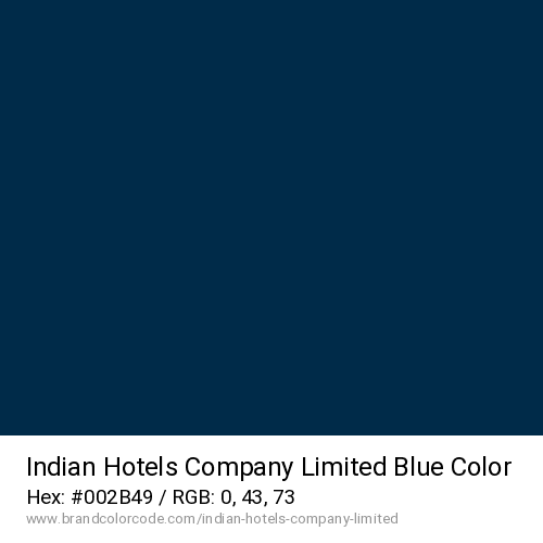 Indian Hotels Company Limited's Blue color solid image preview