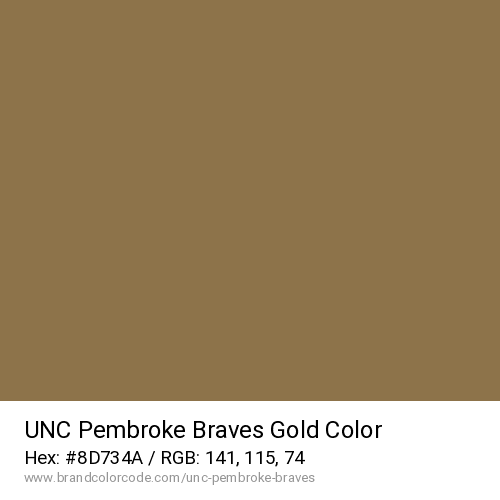 UNC Pembroke Braves's Gold color solid image preview