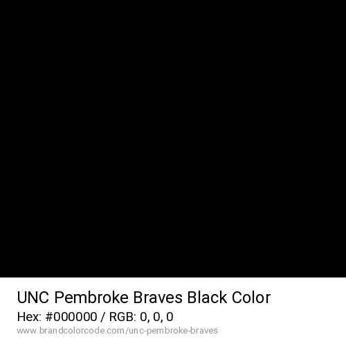 UNC Pembroke Braves's Black color solid image preview