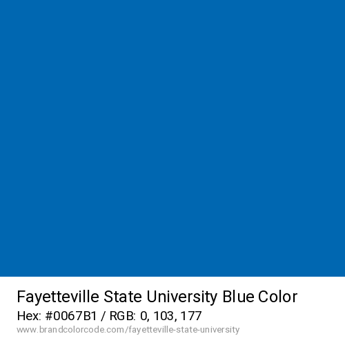 Fayetteville State University's Blue color solid image preview