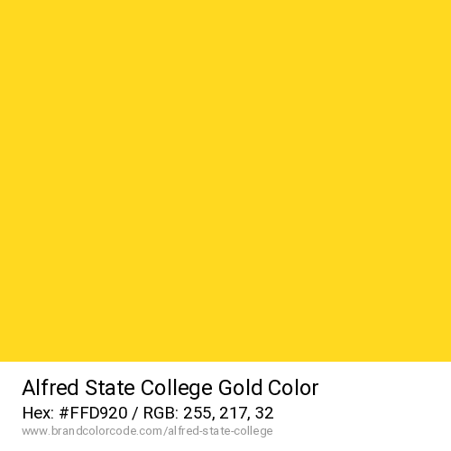 Alfred State College's Gold color solid image preview