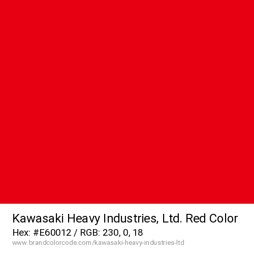 Kawasaki Heavy Industries, Ltd.'s Red color solid image preview