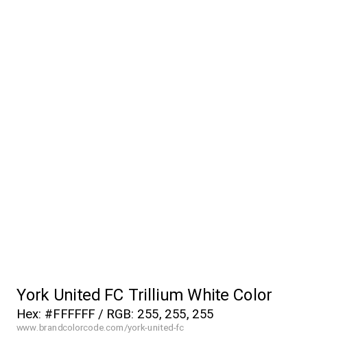 York United FC's Trillium White color solid image preview