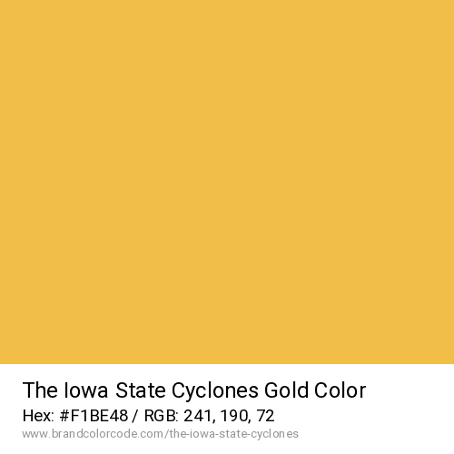 The Iowa State Cyclones's Gold color solid image preview