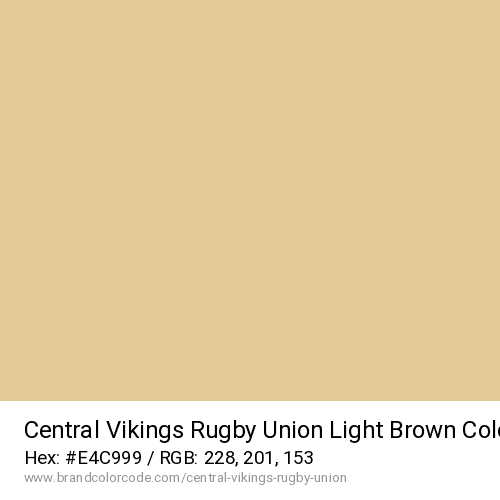 Central Vikings Rugby Union's Light Brown color solid image preview