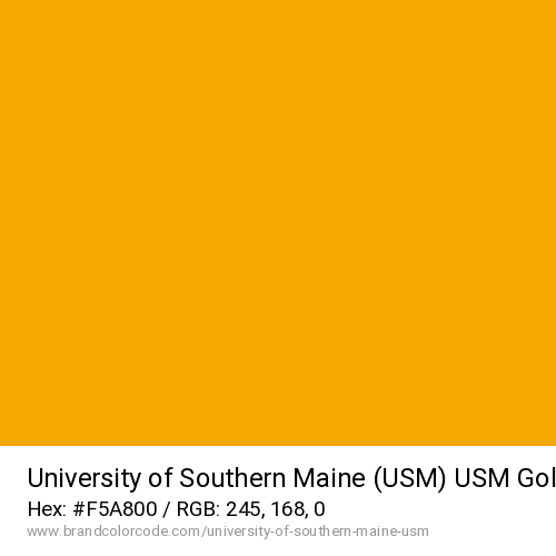 University of Southern Maine (USM)'s USM Gold color solid image preview