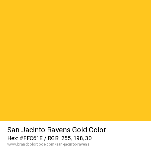 San Jacinto Ravens's Gold color solid image preview
