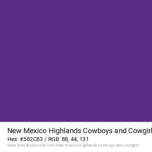 New Mexico Highlands Cowboys and Cowgirls's HU Purple color solid image preview
