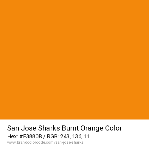 San Jose Sharks's Burnt Orange color solid image preview