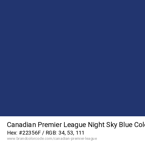 Canadian Premier League's Night Sky Blue color solid image preview