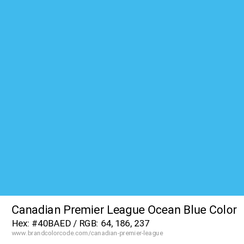 Canadian Premier League's Ocean Blue color solid image preview