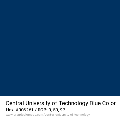 Central University of Technology's Blue color solid image preview