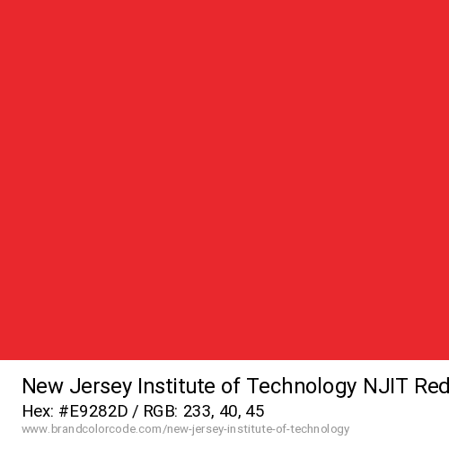 New Jersey Institute of Technology's NJIT Red color solid image preview