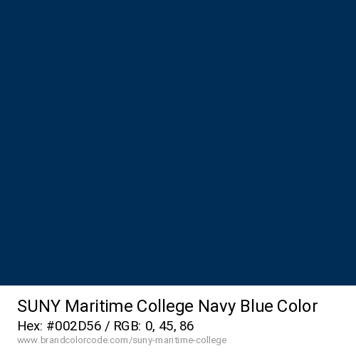 SUNY Maritime College's Navy Blue color solid image preview