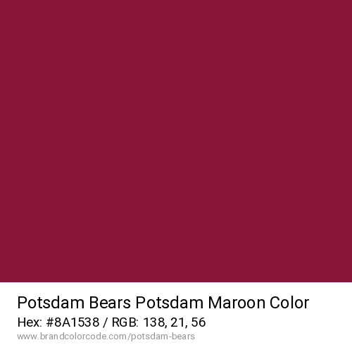 Potsdam Bears's Potsdam Maroon color solid image preview