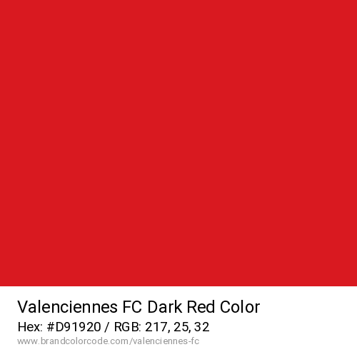 Valenciennes FC's Dark Red color solid image preview