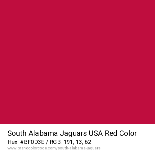 South Alabama Jaguars's USA Red color solid image preview