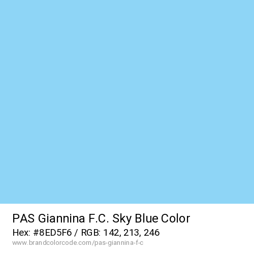 PAS Giannina F.C.'s Sky Blue color solid image preview