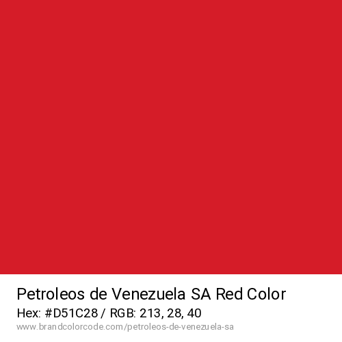 Petroleos de Venezuela SA's Red color solid image preview