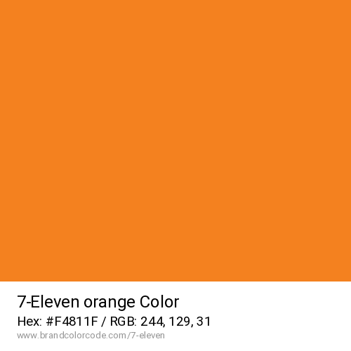 7-Eleven's Orange color solid image preview