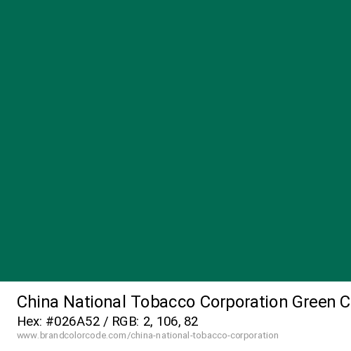 China National Tobacco Corporation's Green color solid image preview