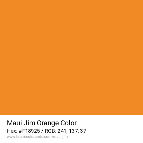 Maui Jim's Orange color solid image preview