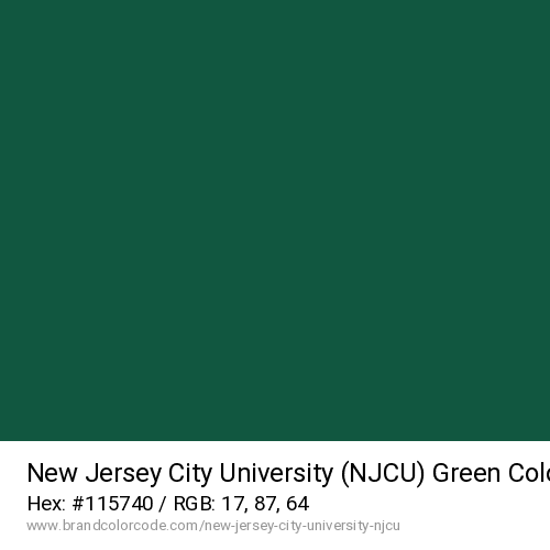 New Jersey City University (NJCU)'s Green color solid image preview