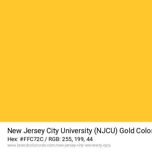 New Jersey City University (NJCU)'s Gold color solid image preview