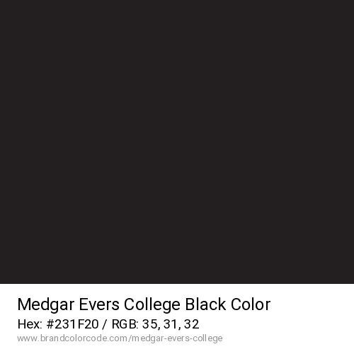 Medgar Evers College's Black color solid image preview