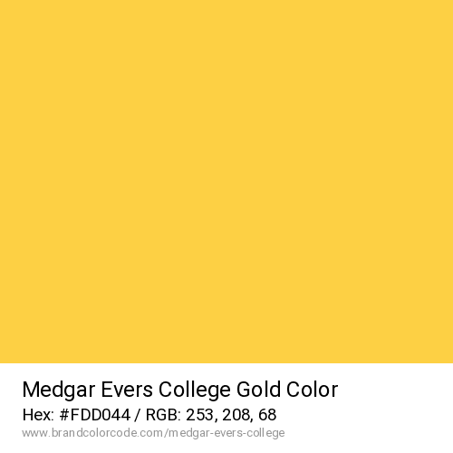 Medgar Evers College's Gold color solid image preview
