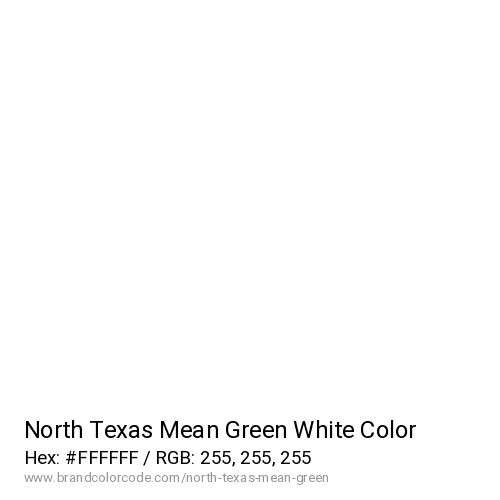 North Texas Mean Green's White color solid image preview