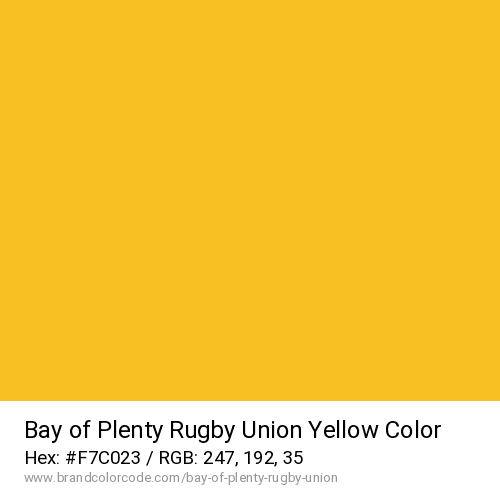 Bay of Plenty Rugby Union's Yellow color solid image preview