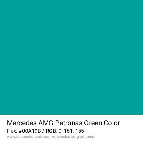 Mercedes AMG Petronas's Green color solid image preview