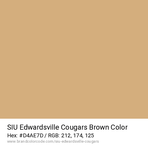 SIU Edwardsville Cougars's Brown color solid image preview